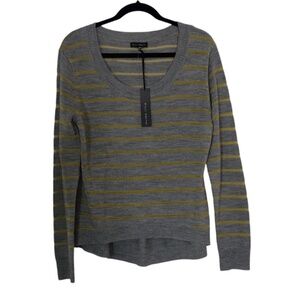 WILLI SMITH Striped Scoop Neck Pullover Sweater Size Large